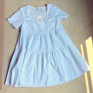 Dress blue white stripe